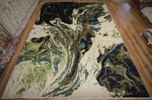 Load image into Gallery viewer, Vegetable Dye Abstract Modern Oriental Area Rug 9x12
