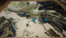 Load image into Gallery viewer, Vegetable Dye Abstract Modern Oriental Area Rug 9x12
