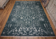 Load image into Gallery viewer, Contemporary Hand Knotted Modern Blue Area Rug 9x12

