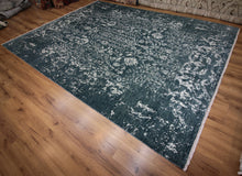 Load image into Gallery viewer, Contemporary Hand Knotted Modern Blue Area Rug 9x12
