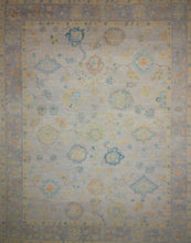 Load image into Gallery viewer, Vegetable Dye Wool Oushak Turkish Area Rug 9x12
