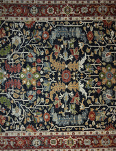 Load image into Gallery viewer, Vegetable Dye Navy Blue Heriz Serapi Oriental Area Rug 9x12
