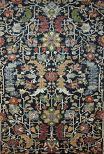 Load image into Gallery viewer, Vegetable Dye Navy Blue Heriz Serapi Oriental Area Rug 9x12
