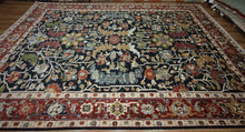 Load image into Gallery viewer, Vegetable Dye Navy Blue Heriz Serapi Oriental Area Rug 9x12
