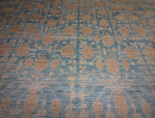 Load image into Gallery viewer, Contemporary Hand Knotted Area Rug 9x12 Eclectic Floral Light Blue
