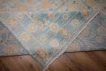 Load image into Gallery viewer, Contemporary Hand Knotted Area Rug 9x12 Eclectic Floral Light Blue
