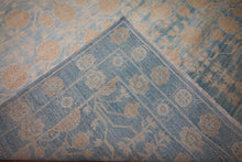 Load image into Gallery viewer, Contemporary Hand Knotted Area Rug 9x12 Eclectic Floral Light Blue
