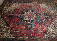 Load image into Gallery viewer, Vintage Wool Heriz Persian Area Rug 8x10
