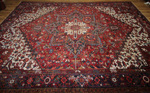 Load image into Gallery viewer, Vegetable Dye Geometric Heriz Persian Area Rug 9x12
