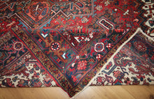Load image into Gallery viewer, Vegetable Dye Geometric Heriz Persian Area Rug 9x12
