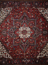 Load image into Gallery viewer, Vegetable Dye Geometric Heriz Persian Area Rug 9x12
