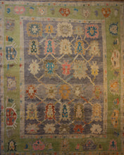 Load image into Gallery viewer, "colorful oushak rugs" "modern oushak rug" "where to buy oushak rugs" "hand knotted oushak rugs" "Turkish Oushak rugs " "oushak rugs"
