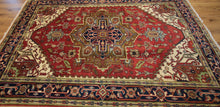 Load image into Gallery viewer, "heriz serapi rugs for sale" "antique heriz serapi rugs" "heriz rug" "heriz rug patterns" "geometric heriz rug" "heriz rug value"
