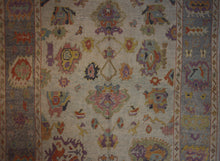 Load image into Gallery viewer, Floral Oushak Vegetable Dye Turkish Area Rug 9x12 One of a Kind
