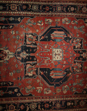 Load image into Gallery viewer, "heriz serapi rugs for sale" "antique heriz serapi rugs" "heriz rug" "heriz rug patterns" "geometric heriz rug" "heriz rug value"
