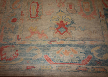Load image into Gallery viewer, "colorful oushak rugs" "modern oushak rug" "where to buy oushak rugs" "hand knotted oushak rugs" "oushak rugs" "oushak rugs for sale"
