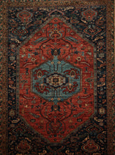 Load image into Gallery viewer, "heriz rug" "heriz serapi rugs for sale" "antique heriz serapi rugs" "heriz rug patterns" "heriz rug value" "persian heriz rug"

