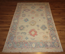 Load image into Gallery viewer, "colorful oushak rugs" "modern oushak rugs" "hand knotted oushak rugs" "Turkish Oushak rugs " "oushak rugs"

