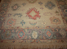 Load image into Gallery viewer, "colorful oushak rugs" "modern oushak rugs" "hand knotted oushak rugs" "Turkish Oushak rugs " "oushak rugs"
