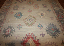 Load image into Gallery viewer, "colorful oushak rugs" "modern oushak rugs" "hand knotted oushak rugs" "Turkish Oushak rugs " "oushak rugs"
