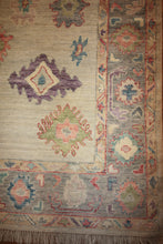 Load image into Gallery viewer, "colorful oushak rugs" "modern oushak rugs" "hand knotted oushak rugs" "Turkish Oushak rugs " "oushak rugs"
