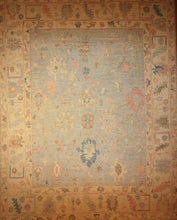 Load image into Gallery viewer, "colorful oushak rugs" "modern oushak rugs" "hand knotted oushak rugs" "Turkish Oushak rugs " "oushak rugs"
