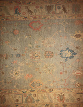 Load image into Gallery viewer, "colorful oushak rugs" "modern oushak rugs" "hand knotted oushak rugs" "Turkish Oushak rugs " "oushak rugs"

