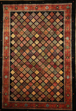 Load image into Gallery viewer, Vegetable Dye Ghashghaei Persian Area Rug 6x9 One of a Kind
